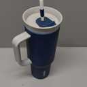 Owala Stainless Steel Triple Layer Insulated Travel Tumbler with Spill Resistant Lid, Straw, and Carry Handle, BPA Free, 40 oz, Dark Blue (Saltwater Starfish) (40 Ounces (Pack of 1))