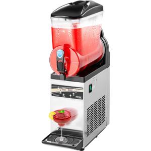 VEVOR Slushie Machine, 15L Single Tank Commercial Margarita Machine, 60 Cups Stainless Steel Margarita Smoothie Frozen Drink Machine, Slushy Machine for Home Party Restaurants Cafe Bars