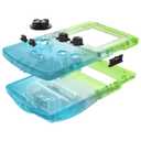IPS Ready Upgraded eXtremeRate Gradient Translucent Green Blue Replacement Shell Full Housing Cover Buttons for Gameboy Color Fit for OSD IPS & Regular IPS & Standard LCD Not Console & IPS Screen
