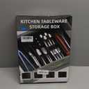 Fu Store Silverware Drawer Organizer DIY Customize Expandable Utensil Tray for Kitchen Upgraded Flatware Cutlery Holders Adjustable Plastic Tableware Storage for Spatula Spoons Forks Knives Light Gray