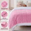 anfie Weighted Blanket Kids(36"x48" 5lbs) Weighted Blanket Cooling Blanket for Sleeping,Throw Size Breathable Blanket with Premium Glass Bead(Pink)