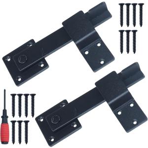 2 Pack Heavy Duty Gate Flip Latch for Outdoor Fence Wooden Gates | Barn Door Latch, Fence Flip Gate Latch for Wooden Fence, Gate Locks for Outdoor Fence, Gate Latches for Metal Gates