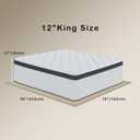 Queen Mattress, 12 Inch Queen Size Hybrid Mattress in a Box with Memory Foam and Individually Pocketed Spring, Motion Isolation, Pressure Relief, Medium Firmness, CertiPUR-US Certified