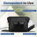 Heavy-Duty Protective Cover Compatible with EcoFlow DELTA 2 Max & Extra Battery, 1680D Waterproof Dustproof Storage Case with Side Accessory Pocket, Precision Fit for Outlets & Ventilation (Black)