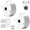 2 Pack Dome Camera Junction Box,Security Camera Bracket,CCTV IP Surveillance Cameras Holder, ABS Plastic Dome Camera Mount
