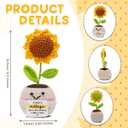 2 x HEXMOZ Teacher Appreciation Gifts - Thank You Gifts for Women Men - Nurses Week Gift - It Takes A Village Appreciation Collectible Sunflower Doll Crochet for Nurse Daycare Provider Nanny Babysitter
