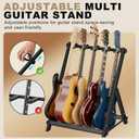 5 Multi Guitar Stand Rack With Thick Rubber Padding,Guitar Rack for Acoustic,Classical,Electric,Bass,Studio & Home,Durable,black(5 Holder)