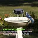 Bird Bath Solar Swing Device, Stainless Steel Bird Bath Bubble Device, Suitable for Garden Ponds, Pool Scenery, Oxygen and Water Enhancers