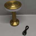 Cordless Metal Desk Lamp, Touch Sensor Control LED Table Lamp,3 Color Stepless Dimmable Battery Powered Lamp for Living Room, Dorm, Home Office (Gold)