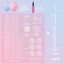 Voircoloria 6 Sets Balloon Stand Kits, Balloon Sticks with Base for Table Centerpieces Graduation Birthday Baby Shower Gender Reveal Party Decorations