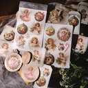 Rub On Transfers Stickers 2 Sheets for Crafts Cloth Glass Acrylic Wood Furniture Small Vintage Junk Journal Supplies Scrapbooking Items Christmas Thanksgiving (Angel)