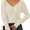 Libsorge Womens Sexy Off The Shoulder Sweater Spring 2025 Trendy Lightweight Cute Crochet Knit Hollow Out Button Cardigan (Green, M)