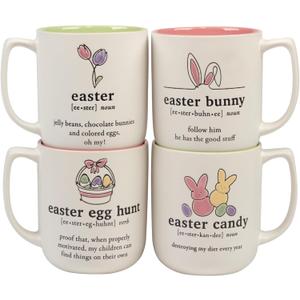Cerified International Certified International Easter Words 18 oz. Mugs, Set of 3, Multicolor