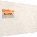 Lightomorrow Large Bulletin Board - 60 x 36 Inches, Decorative Felt Pin Board for Wall - 5' x 3' Foldable Photo Display Board with Self-Adhesive Tape, Includes 20 Push Pins -Oatmeal, 6036 inches