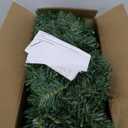 9FT Pre-Lit Artificial Christmas Garland with Dual Color LED Lights and Timer by Remote Control and Batteries Operated, Holiday Decorations, for Indoor Door Home Stairs Fireplaces Wall