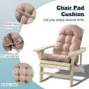 Adirondack Chair Cushion, Rocking Chair Cushion 44x19.4x4 inch, High Back Patio Cushions of Upper and Lower with Ties, Sunscreen and Fade-Resistant (Beige, 1), 1 Count