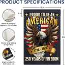 3 x Unique America Garden Flag - Independence Memorial Day Decorations, 250 Years Anniversary USA Patriotic Flags with Eagle Design, 1776-2026 Garden Flags for Outside, Double-Sided Freedom Yard Sign