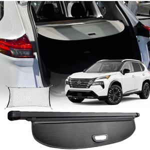 Cargo Cover for 2021-2026 Nissan Rogue Accessories S SV SL Platinum, Carbon Fiber Texture Retractable Trunk Cover Privacy Security Screen Luggage Shield Shade(Not for Rogue Sport/Select)