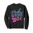 Halloween Rock N Roll Girl Sweater Retro Costume Sweatshirt S