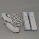 FASIGO Remote Controller with Nunchuck, Compatible with Nintendo Wii/Wii U, 2 Pack (White)