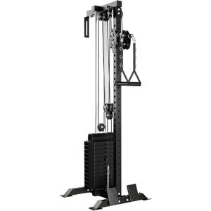 Mikolo Wall Mount Cable Station, Cable Crossover Machine with Dual Pulley System and 18 Adjustable Positions for Home Gym Fitness Equipment