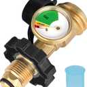 100 lb Propane Tank Gauge Adapter, Propane Gauge for 100 lb Propane Tank, Universal Fit Pol to Qcc1 Propane Tank Adapter Converts Pol to Qcc1 - Old to New Connection Type, Solid Brass (1PC)