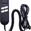 Fromann Recliners Remote Hand Control Handset 180 Degree 5 Pin 4/6 Button with 90 Degree Extension Cord for Power Sofa and Lift Chairs