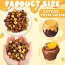 AceOrbit 100 Pcs Spring Theme Mini Resin Honey Jars Figurine Bulk Honey Jar Miniatures for Bee Festival Favors Resin Crafts for Home Garden Landscape Models Scenes DIY Cake Toppers Wedding Party Gifts