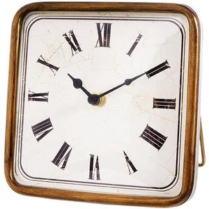 6.25" ANTIQUE GOLD SQUARE CLOCK