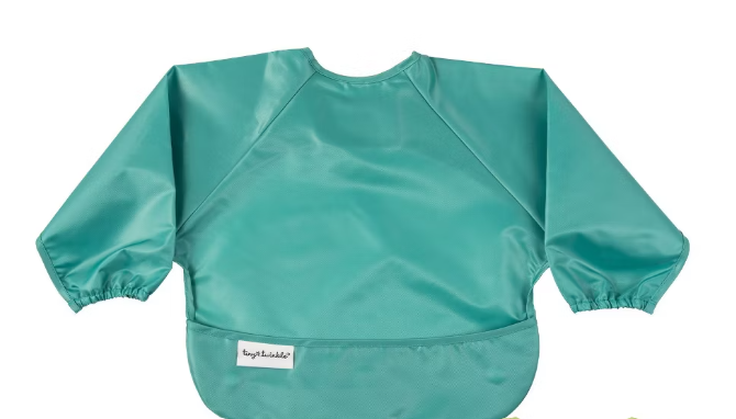Tiny Twinkle Long Sleeve Bib for Babies & Toddlers | Waterproof Smock Bib for Eating | Machine Washable & Mess-Proof Feeding Essentials | Newborn Shower Gift (Rainforest,6-24M)