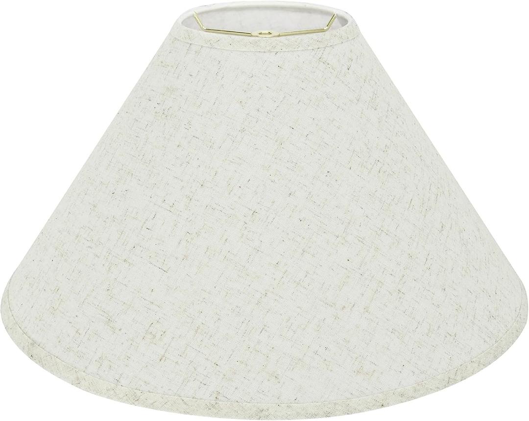 Aspen Creative 32202A Hardback Empire Spider Lamp Shade in Flaxen, 6" Top x 19" Bottom x 12" Slant Height