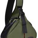CADeN Camera Bag Sling Backpack Camera Case Waterproof with Rain Cover Tripod Holder, Compatible for DSLR/SLR Mirrorless Cameras (Canon Nikon Sony Pentax) and Accessories Green (Small)