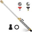 2025 Upgraded Jet Nozzle Power Washer for Garden Hose, 2-In-1 High Pressure Wand with 2 Different Nozzles and Quick Connectorhydro nozzle High Pressure Washer Tools For Patio Car Pet Washing(Gray)