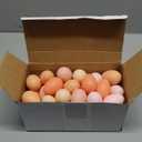 Beeveer 50 Pcs Plastic Easter Eggs Bulk for Easter Hunt 1.6 x 2.4 Inch Colorful Hanging Plastic Eggs for Basket Fillers Party Favor DIY Crafts Decoration(Pink Series)