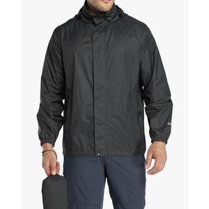 33,000ft Packable Rain Jacket Men's Lightweight Waterproof Rain Shell Jacket Raincoat with Hood for Golf Cycling Windbreaker Size XXL