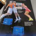 Tourna Ballport Tennis Ball Hopper Holds 80 Balls Durable and Lightweight Blue