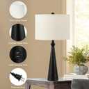 EOEYYOYB Lamp for Bedroom Set of 2 Lamps for Night Stand Black Bedside Lamps Modern Living Room End Table Lamps
