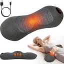 Triple Fusion Back Massager with Heat - Sciatica Pain Relief & Spine 3-in-1 Electric Lumbar Support Pillow Device for Lower Back Pain in Bed, Office Chair and Home