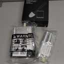 Sellemer Toilet Brush and Holder Set - Flexible Toilet Bowl Brush Head with Silicone Bristles, Compact Size for Storage and Organization, Ventilation Slots Base (1 Pack, Silver)