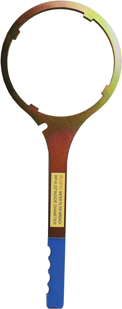 Water Filter Wrench for Whole House Filter - Heavy Duty Metal Housing Wrench - Fits Big Blue Housings (6.25-Inch Inside Diameter), RP-SW-05