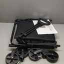 Collapsible Wagon Cart Foldable Beach Wagon with All-Terrain Wheels - 380 LBS Heavy Duty Grocery Cart for Shopping, Beach, Camping, Sports, Garden (Black)