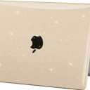 EooCoo Case Compatible with MacBook Air 15 inch M5 2026 2025-2023 Release M4 M3 M2 Model A3448 A3241 A3114 A2941, Plastic Hard Shell Case & Keyboard Cover & Screen Protector, Sparkly Starlight