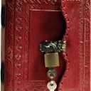 TUZECH Leather Journal Large Writing Notebook Handmade Leather Bound Vintage Journal For Women and Men with Lock And Key Gift For Art Sketchbook, Travel Diary And Notebooks To Write 7 by 5 Inches