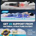 Dual Layer Memory Foam Mattress Topper for Pain Relief with 2X Support, 2" Fluffy Pillow Top Full Mattress Topper Plus 2" Odor-Free Cooling Gel Memory Foam Ultra Comfort Mattress Pad Cover