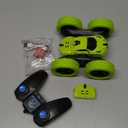 Remote Control Car for Kids Ages 6+, RC Cars Stunt Car Toy 4WD Double Sided 360 Rotating Remote Control with Headlights, Birthday Xmas Gifts for Boys 6 7 8 9 10 11 12 Green