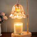 Candle Warmer Lamp with Timer and Dimmer, Dimmable Adjustable Height Candle Warming Lamp, Gifts Wax Melt Light for New Home Decor, Gold