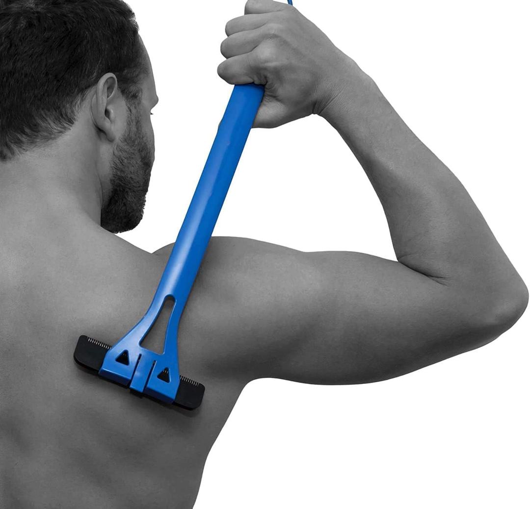 Bakblade 1.0 Back Shavers Men, Hair Removal Body Shaver (DIY) - Extra-Long Handle Trimmer, Wet Dry Shave