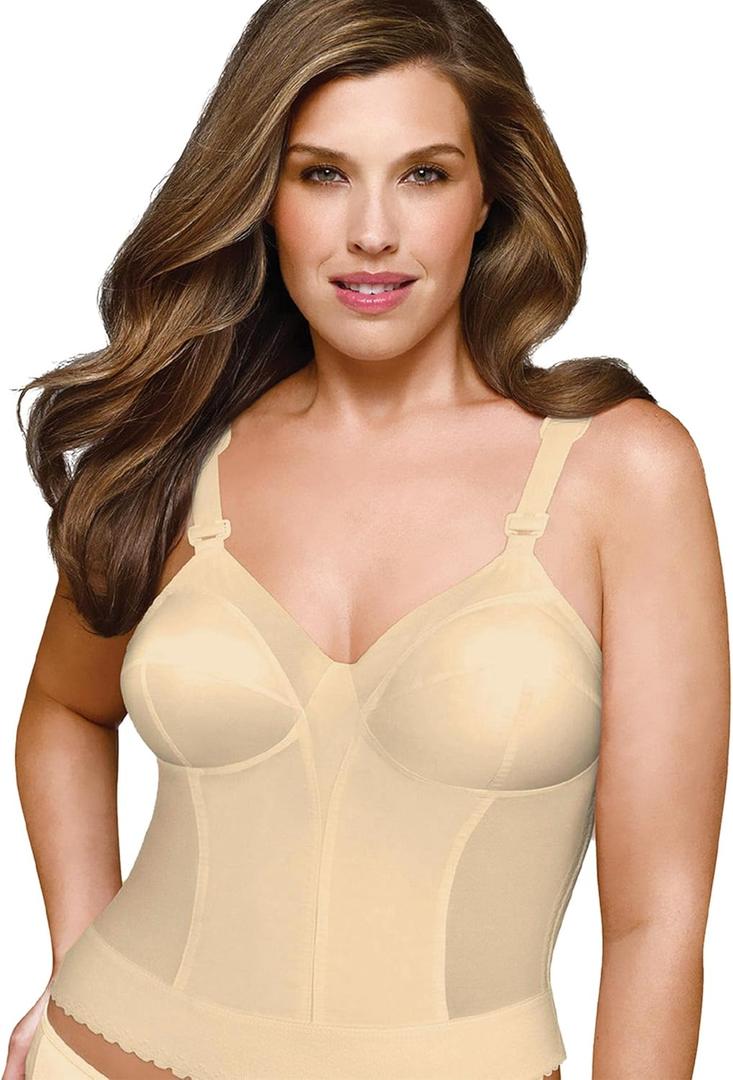 Exquisite Form 5107532 Fully Slimming Wireless Back & Posture Support Longline Bra with Back Closure 38D