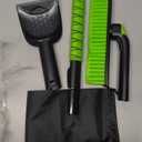 45.6" Ice Scraper and Snow Brush for Car Windshield [Silicone Bristles] ,3in1 Extendable Emergency Snow Shovel with Ergonomic Foam Grip and 360° Pivoting Brush Head for Christmas, Car Auto Truck SUV