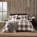 Eddie Bauer - Twin Comforter Set with Sham, Cotton Flannel
